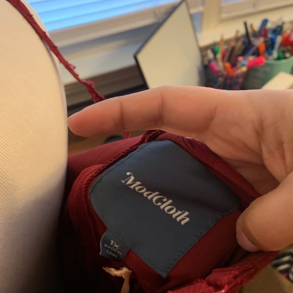 Maroon ModCloth dress - Picture 3 of 5